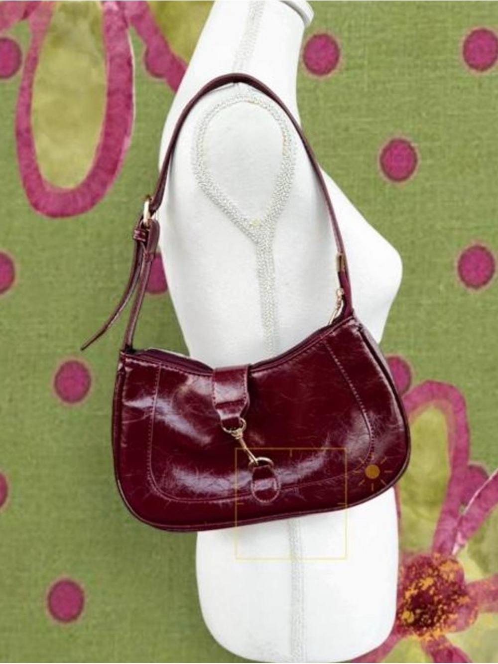 Women’s Burgundy Leather Shoulder Bag